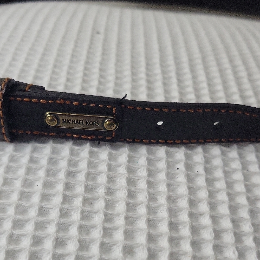 Michael Kors Black Belt Bag with Gold Accents
